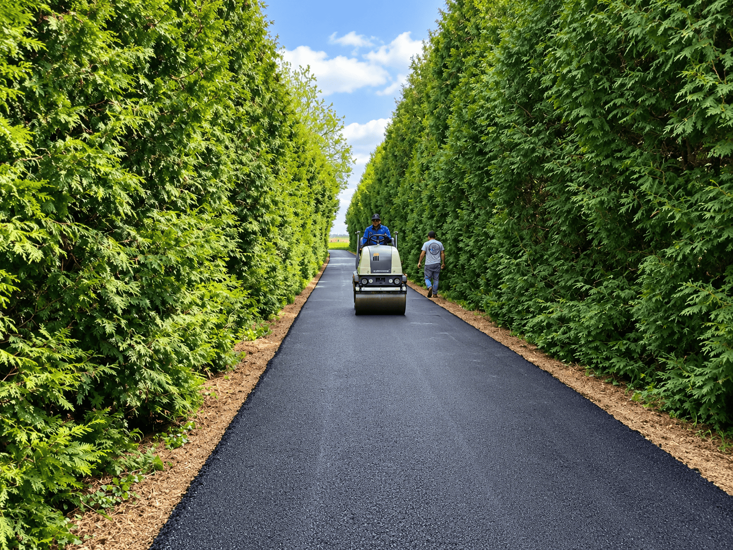 Road resurfacing project by Cardona Asphalt Services